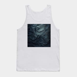 Stylized Silver Stone Surface Tank Top